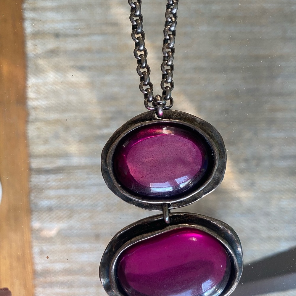 UNO de 50 Purple Necklace with Locket Pendant